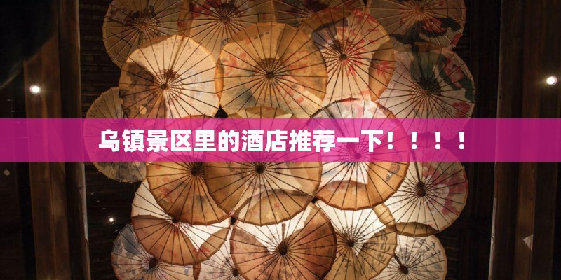 乌镇景区里的酒店推荐一下！！！！