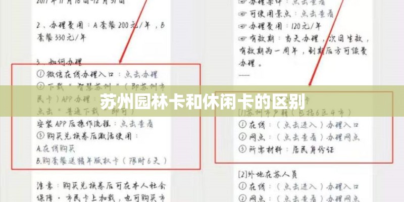 苏州园林卡和休闲卡的区别
